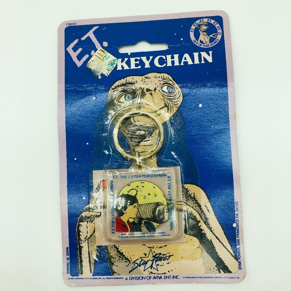 ET Keychain / E.T. Movie 1982 / Aviva Star Power Universal Studio / Elliott New